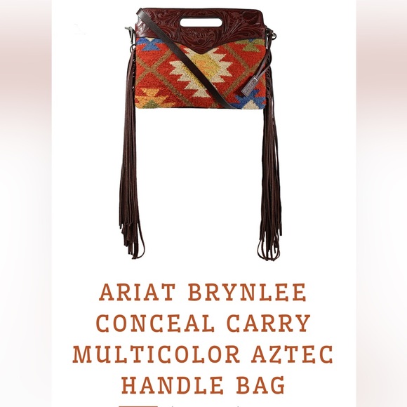 ARIAT Brynlee Conceal Carry Multicolor Aztec Handbag Shoulder Bag retail $180 - Picture 11 of 12